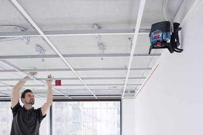 Laser kryq Bosch GCL 2-50 C, rreze 20 m, Li-Ion 12V, i kuq