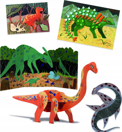 Set aktivitetesh dinosauri Fat Brain Toys The World of Dinosaurs, 6 aktivitete, për mosha 6 11 vjeç, shumëngjyrësh