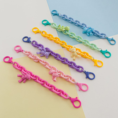 Varëse dekorative Hurtel Color Chain, shumëngjyrëshe, me arush lodër, e verdhë