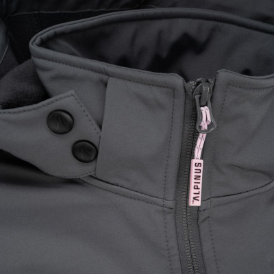 Xhaketë softshell për femra Alpinus Transitional, rezistente ndaj erës, me kapuç, ngjyrë grafit