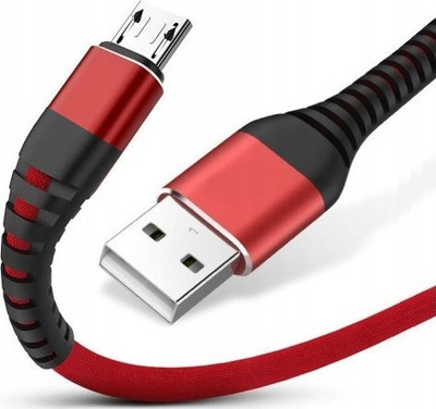 Kabllo USB Vega USB A në microUSB, 1m, QC 3.0, e kuqe