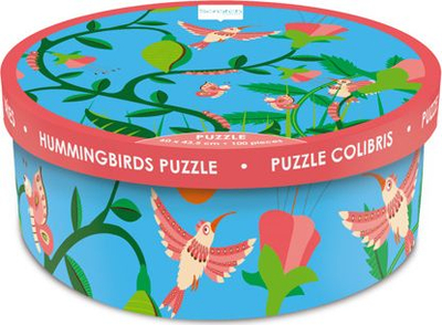 Puzzle Hummingbirds, 100 copa, për kalamaj 6+, shumëngjyrësh