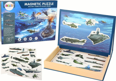 Puzzle magnetik Leantoys, set me temë ushtarake, shumëngjyrësh