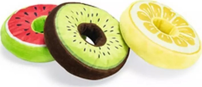 Lodër për qen Trixie Fruity Donut, pelush, me fishkëllimë, shumëngjyrëshe
