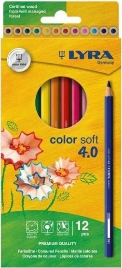Set lapsash pastel Lyra Color Soft 4.0, 12 ngjyra, shumëngjyrësh