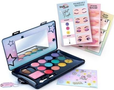 Set grimi Style 4 Ever Make Up Travel Case, paletë udhëtimi me pasqyrë dhe gjëra shoq, shumëngjyrësh