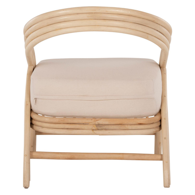 Karrige Donita rattan natyral jastëk i bardhë 67×74×78 cm (HM9838), bardhë