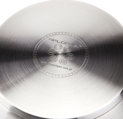 Tenxhere Florina PYZA Satin Alex SE-C08KN, 24cm 6.6L, çelik inox, me kapak xhami