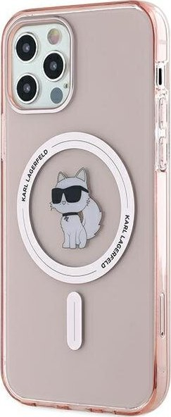 Kllëf telefoni Karl Lagerfeld KLHMP12MHFCCNOP për iPhone 12 / 12 Pro 6.1", me MagSafe, rozë