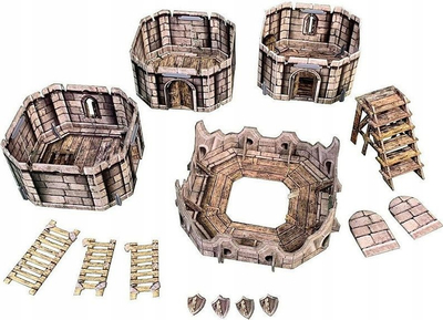 Teren loje Battle Systems Citadel Tower, set skenografie 28–35mm, karton i printum, shumëngjyrësh