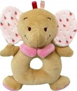 Lodër rrotulluese Tullo Rattle Rattle, elefant, 18 cm, rozë
