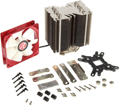 Ftohës procesori Raijintek Themis Evo, ventillator 120mm PWM, 4 heatpipe bakri, i kuq