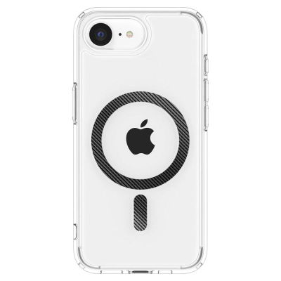 Mbrojtëse telefoni Spigen Ultra Hybrid MagSafe, për iPhone 16e, transparente, me fiber karboni