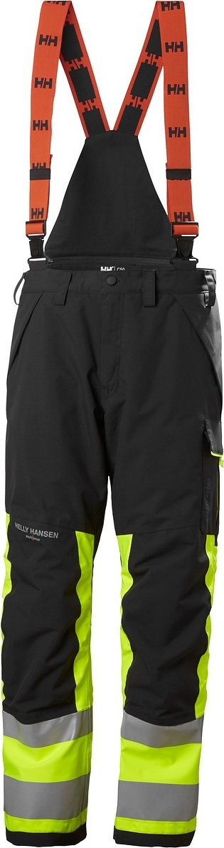 Pantallona pune Helly Hansen Alna 2.0 Winter Cl 1, me izolim PrimaLoft, reflektuese, të zeza me neone