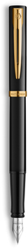 Stilolaps me bojë Waterman Allure Black, majë medium, bojë blu, i zi me ari