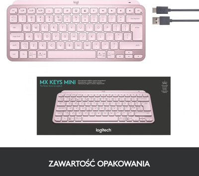 Tastierë Logitech MX Keys Mini Wireless (920-010500), UK, rozë
