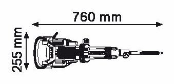 Чекан за рушење Bosch GSH 16-30, 1750W, електричен, син