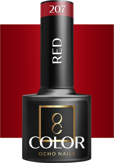 Llak gjysmë-permanent Activeshop OCHO Nails 207, 5 g, i kuq