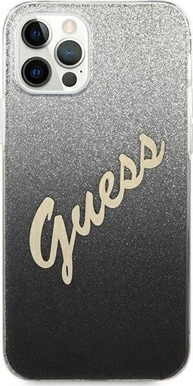 Kapak telefoni Guess GUHCP12LPCUGLSBK, për iPhone 12 Pro Max, hardcase Glitter Gradient, i zi