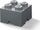 Kuti ruajtëse Room Copenhagen LEGO Storage Brick 4, 5.7L, grumbullueshme, gri e errët