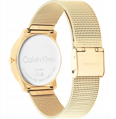 Машки часовник Calvin Klein Iconic Mesh 25200034, кварц, 35mm, златна боја
