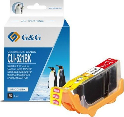 Kartutxh boje G&amp;G CLI-521BK, 8.4ml, i zi