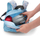 Çantë shpine për kalamaj Nici Travel Friends, me lodër rakun pelush, 25 cm, blu e çelët