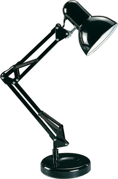 Lampë tavoline Rabalux Samson, 49 cm e lartë, E27 60W, e zezë