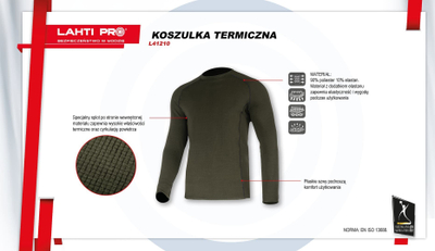Bluzë termike Lahti Thermal T shirt Green, 3XL, poliester elastan, jeshile