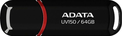 Flash Drive USB 3.0 Adata DashDrive Value UV150 64GB (AUV150-64G-RBK), e zezë