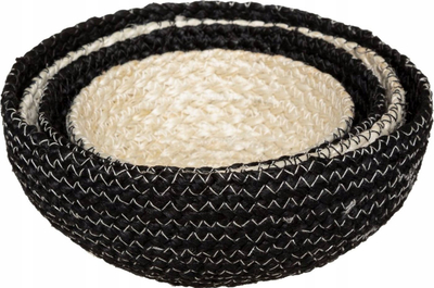 Set koshash dekorativë Atmosphera Small Jute Baskets Round Boho, 4 copë, prej jute, me ngjyra neutrale