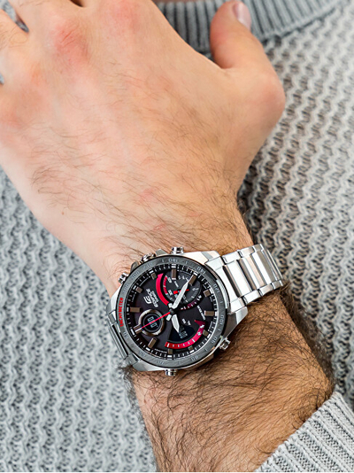 Orë për meshkuj Casio	ECB-900DB-1AER, e argjendtë/zezë
