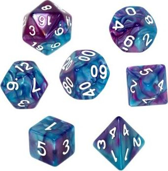 Set zare RPG Rebel, 7 copë, blu me vjollcë, dyngjyrësh
