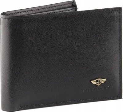 Portofol për burra Peterson PTN 335-2-1-1, lëkurë natyrale, RFID Blocking, i zi