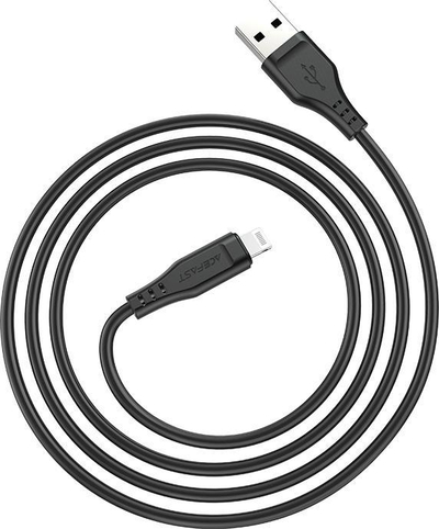 Kabllo karikimi Acefast USB A në Lightning, 1.2 m, 2.4 A, e zezë