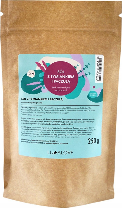 Kripë banje për këmbë Lullalove, me trumzë dhe patchouli, relaksuese