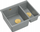 Lavaman kuzhine QUADRON LOGAN 150, 1.5 legen, granit, gri me GOLD PVD