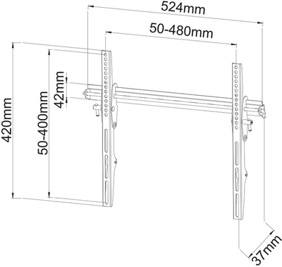 Mbajtës për TV 23"-42" STELL SHO 2040 SLIM - E zezë