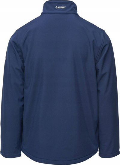 Xhaketë softshell për meshkuj Hi-tec Lingen M, e papërshkueshme nga uji 10.000 mm, me mikrofleece, blu e errët