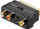 Adapter video Pro SCART në RCA dhe S-Video, IN/OUT, i zi