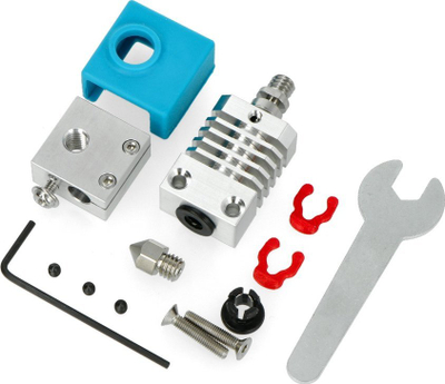 Hotend metalik Creality MK8, kit për CR-10 CR10S CR20 Ender, gryka 0.4mm, ngjyrë argjendtë