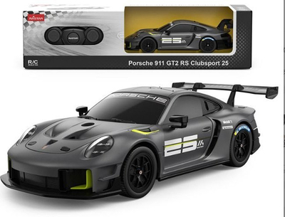 Makina me telekomandë Rastar Porsche 911 GT2 RS Clubsport 25, shkallë 1:24, me drita që punojnë, gri