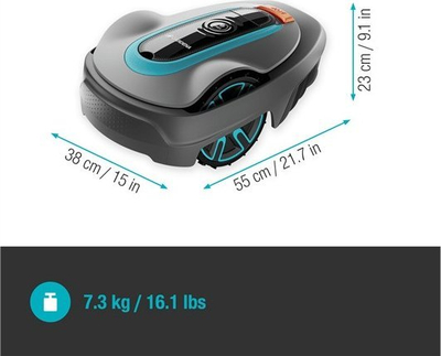 Kositëse robot Gardena smart SILENO city 600, deri 600 m², me komandë nga aplikacioni, gri me të zezë