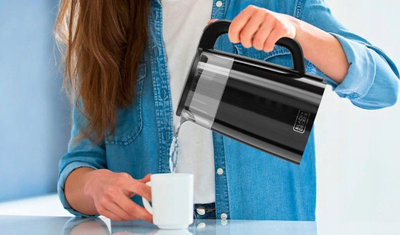 Çajnik elektrik Black+Decker BXKE2206E, 2200W, 1.7L, inox