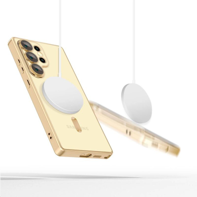 Mbulesë telefoni Tech-Protect MagFlex MagSafe për Samsung S25 Ultra, magnetike, transparente, ngjyrë ari