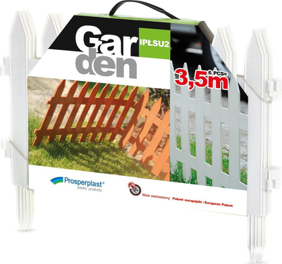 Gardh dekorativ Prosperplast Garden Classic, 3.5 m, i bardhë