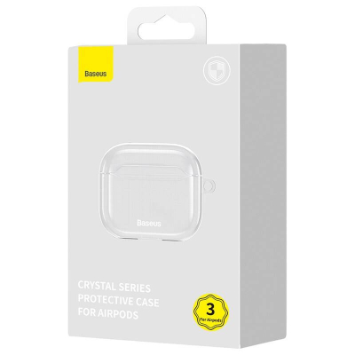 Mbrojtëse kufjesh Baseus Crystal Series për AirPods 3, TPU, transparente