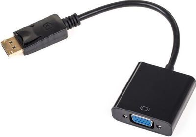 Adapter video Techly LEC007813, DisplayPort në VGA, i zi