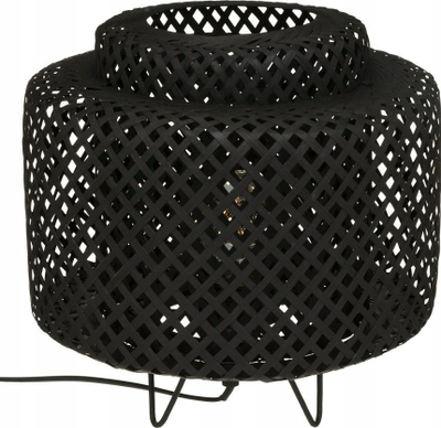 Lampë tavoline Atmosphera Black Bamboo Boho, 25cm, E27, e zezë