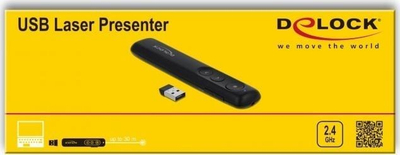Telekomandë prezantimi DeLOCK 64092, wireless 2.4 GHz, lazer, e zezë